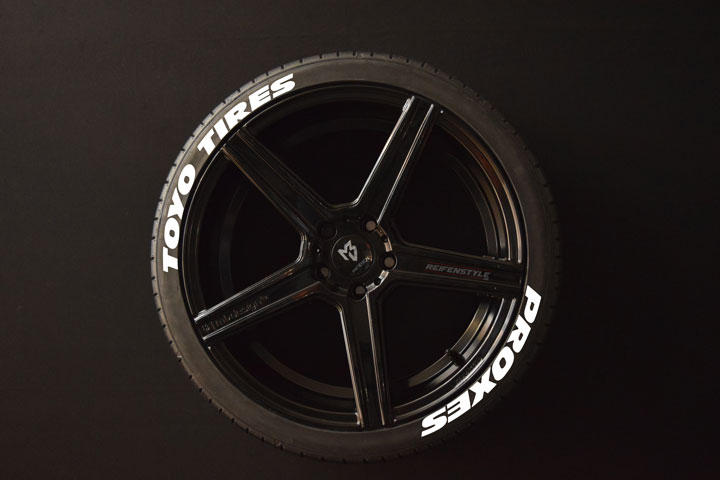 2x 12-inch Toyo Tires Logo Vinyl Decal Sticker - Glossy White For Car Truck Laptop