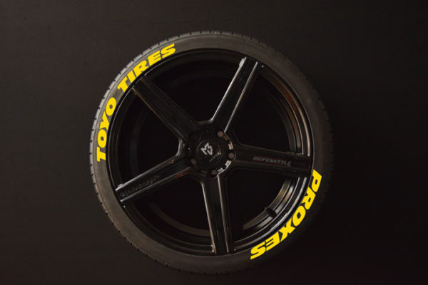 Tirestickers - Tirelabeling-TOYO-TIRES-PROXES--WIDE-yellow-8er